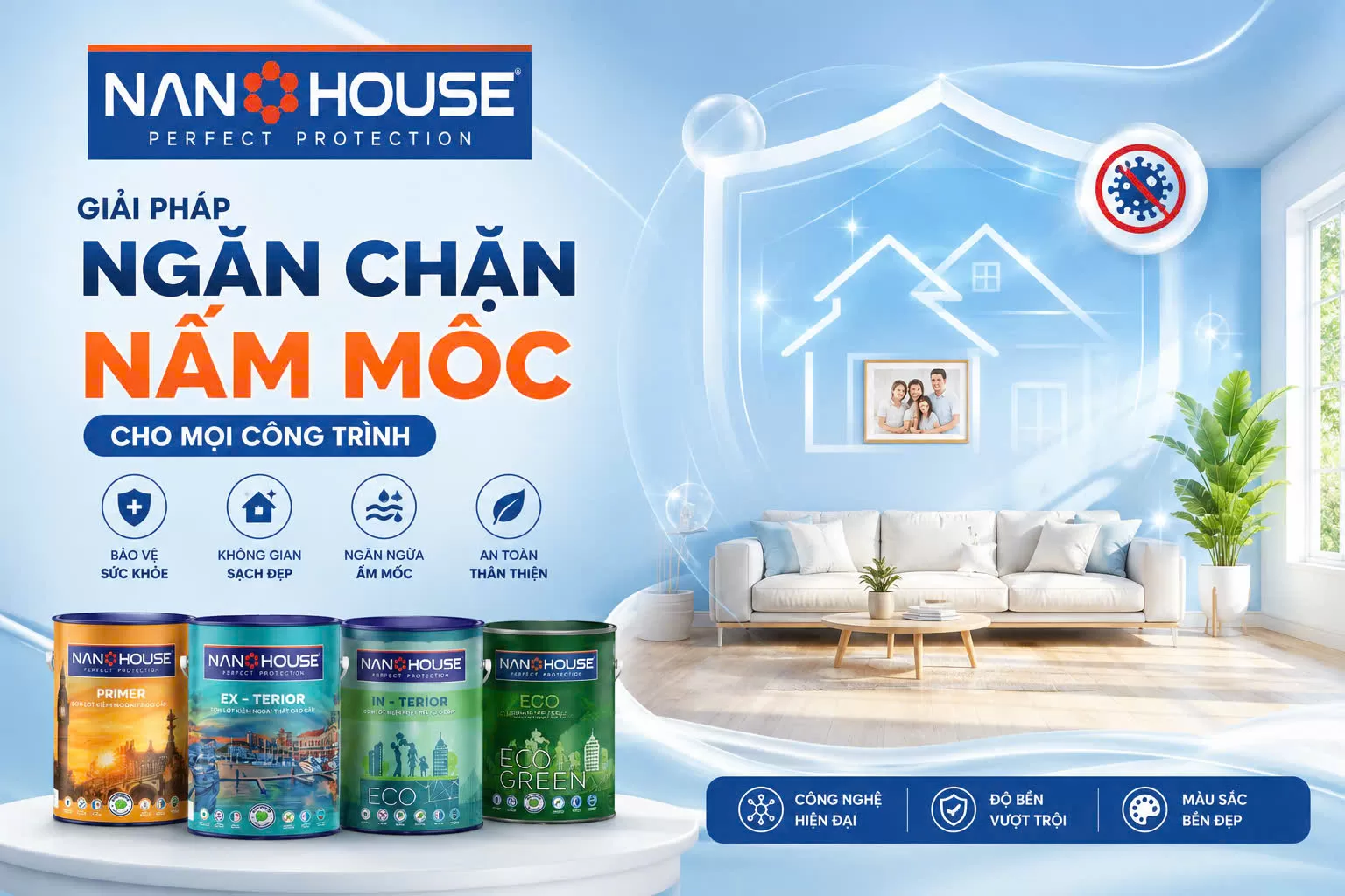 Thông số kỹ thuật của Sơn bóng nội thất cao cấp ECO NANO GLOSSY – NO3