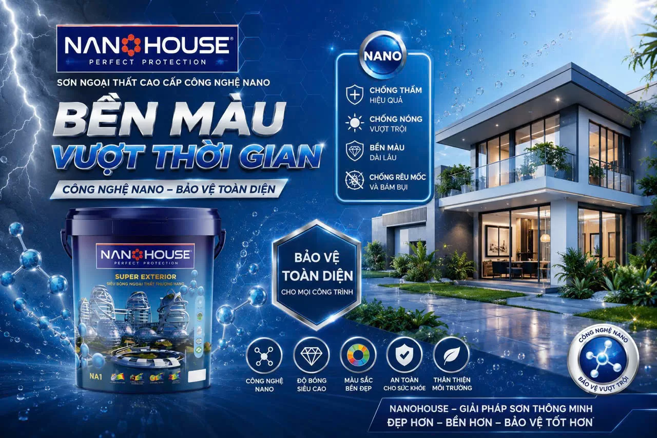 Giới thiệu về Sơn siêu bóng ngoại thất thượng hạng SUPER EXTERIOR - NA1