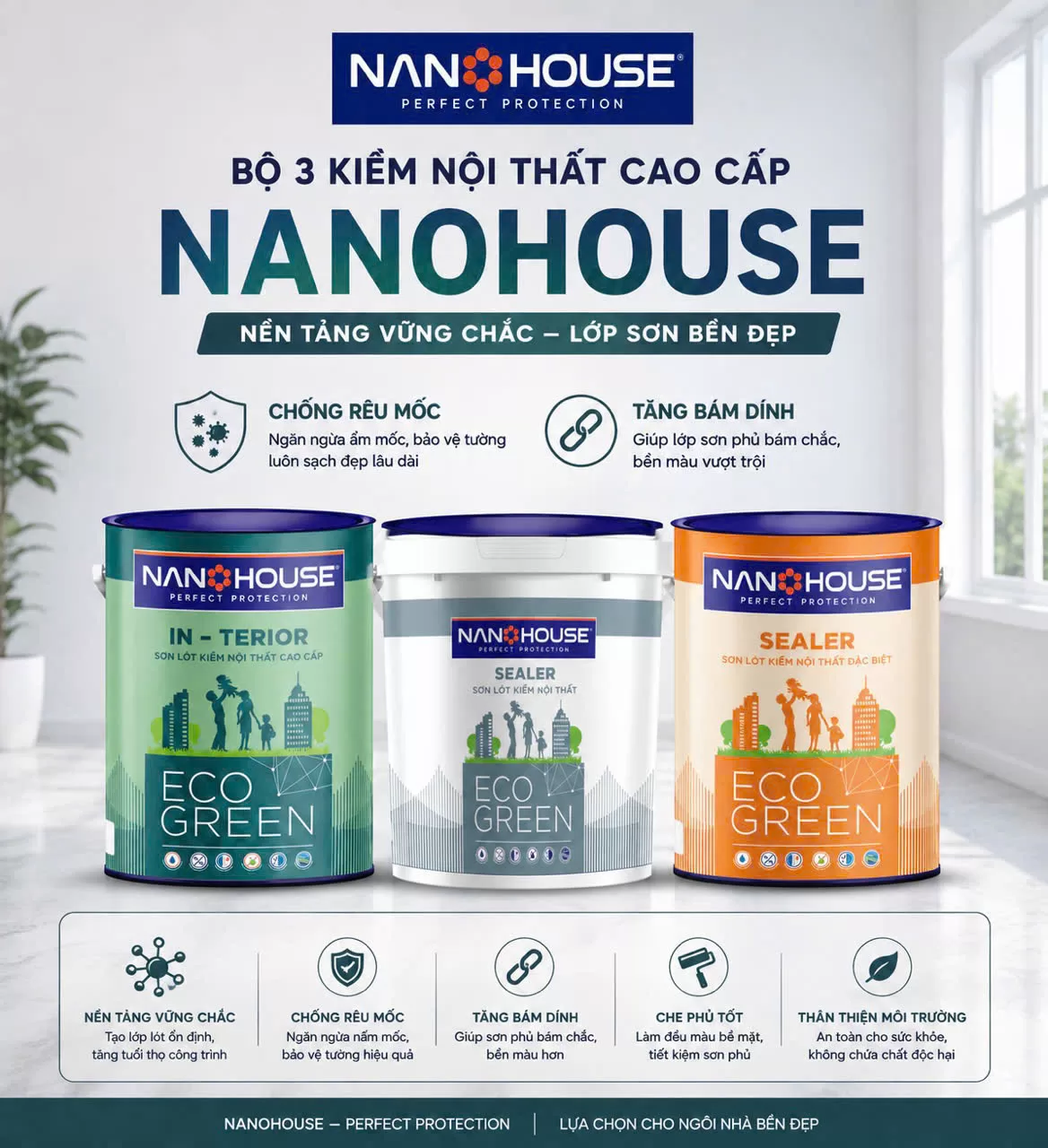 Đặc tính nổi bật của Sơn lót kiềm nội – ngoại thất ECO SEALER – KT1