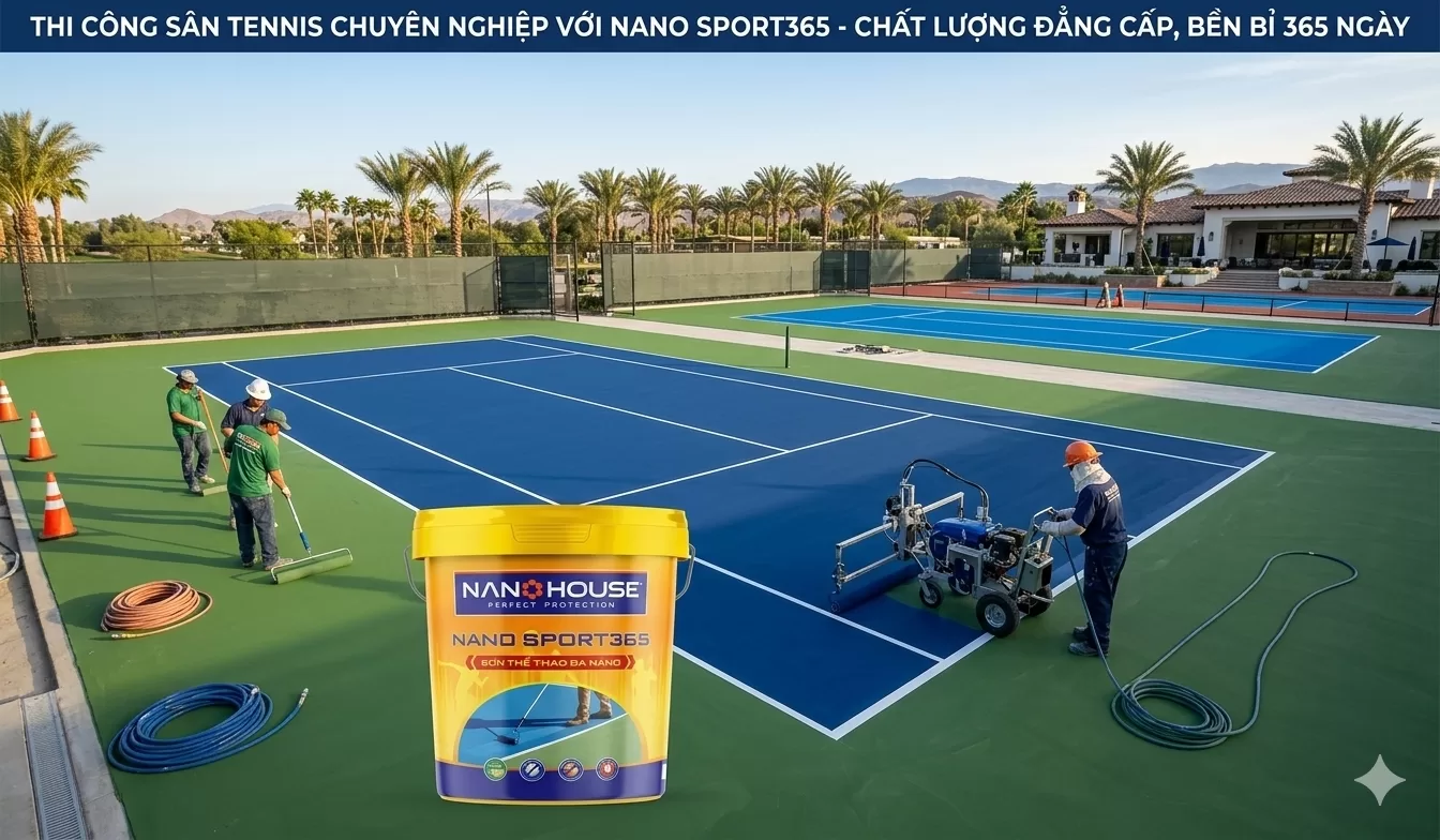 Sơn sân tennis - NanoHouse 04