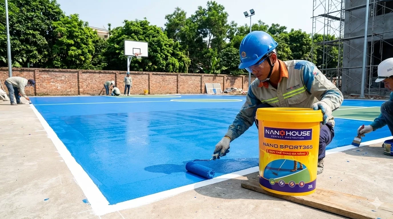 Thi công sơn chống thấm.02