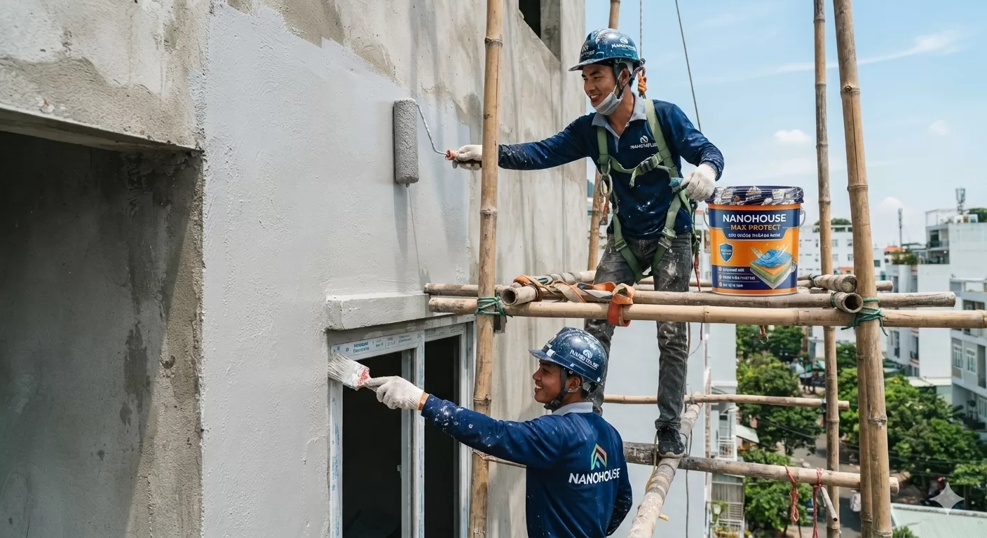 Thi công sơn chống thấm