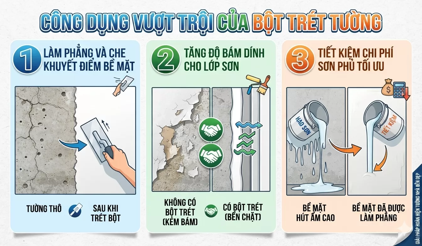 Bột bả tường chất lượng cao 01