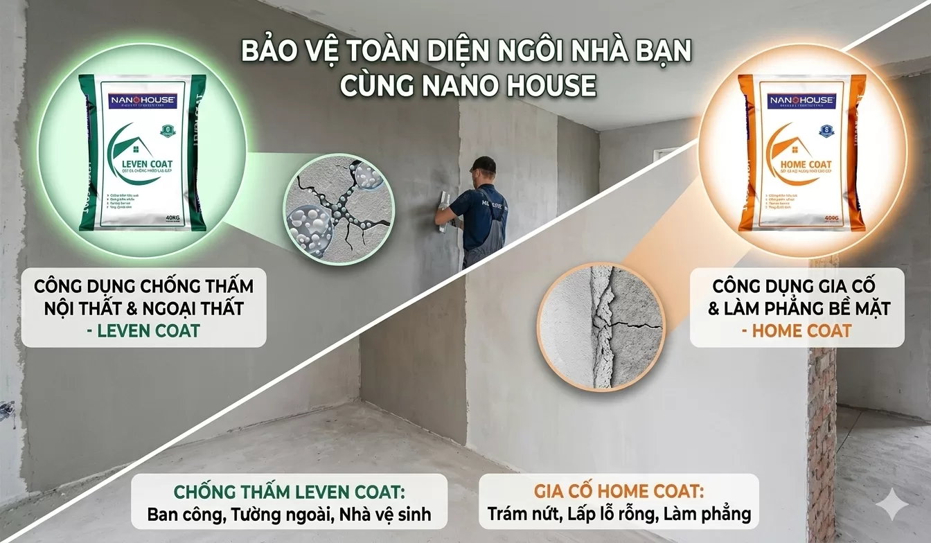 Bột chống thấm tường - Nanohouse