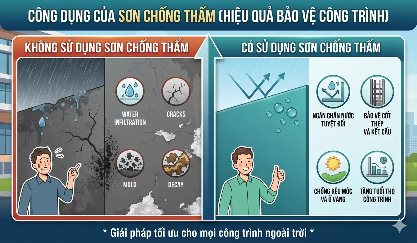 Chống thấm tường ngoài trời 01