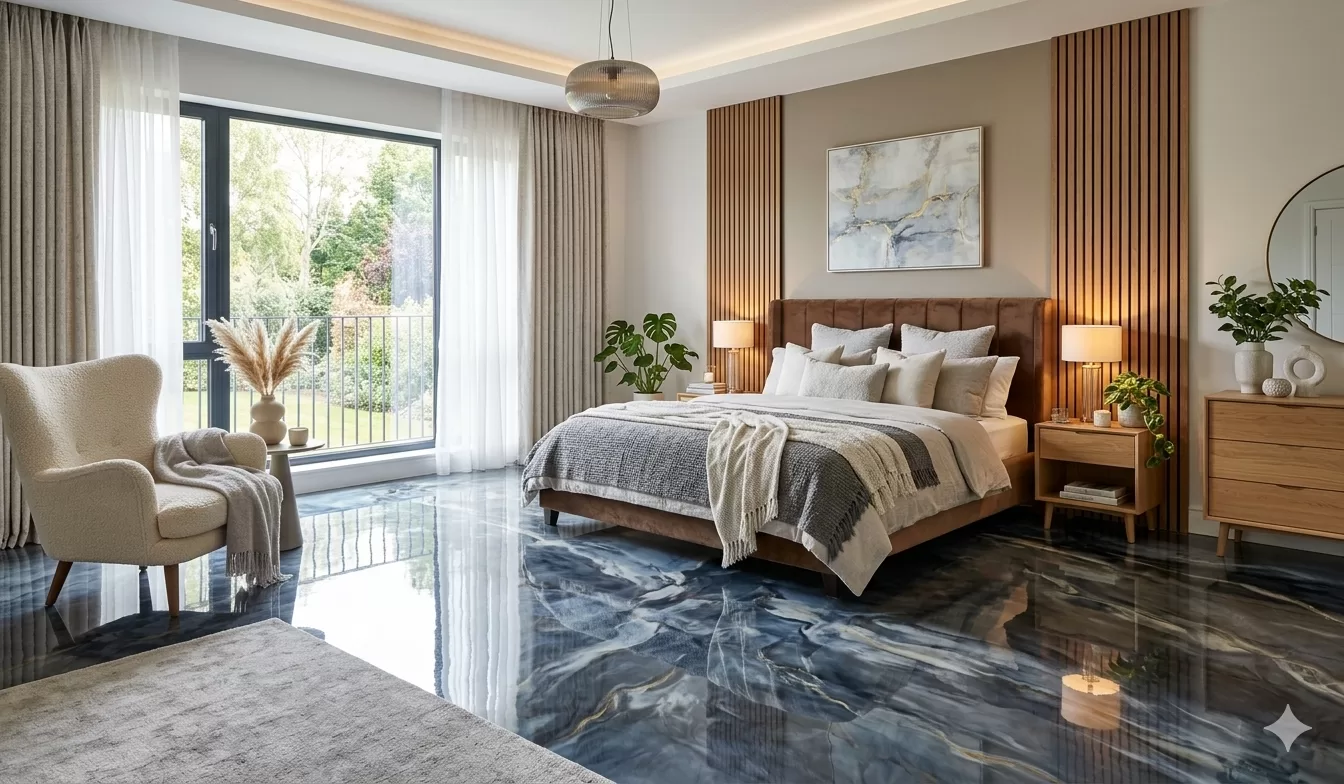 Nền nhà đẹp với sơn epoxy 01