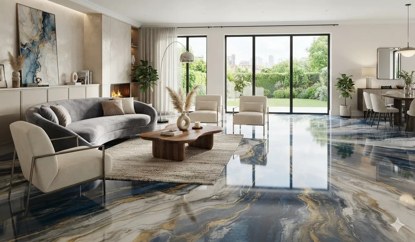 Nền nhà đẹp với sơn epoxy
