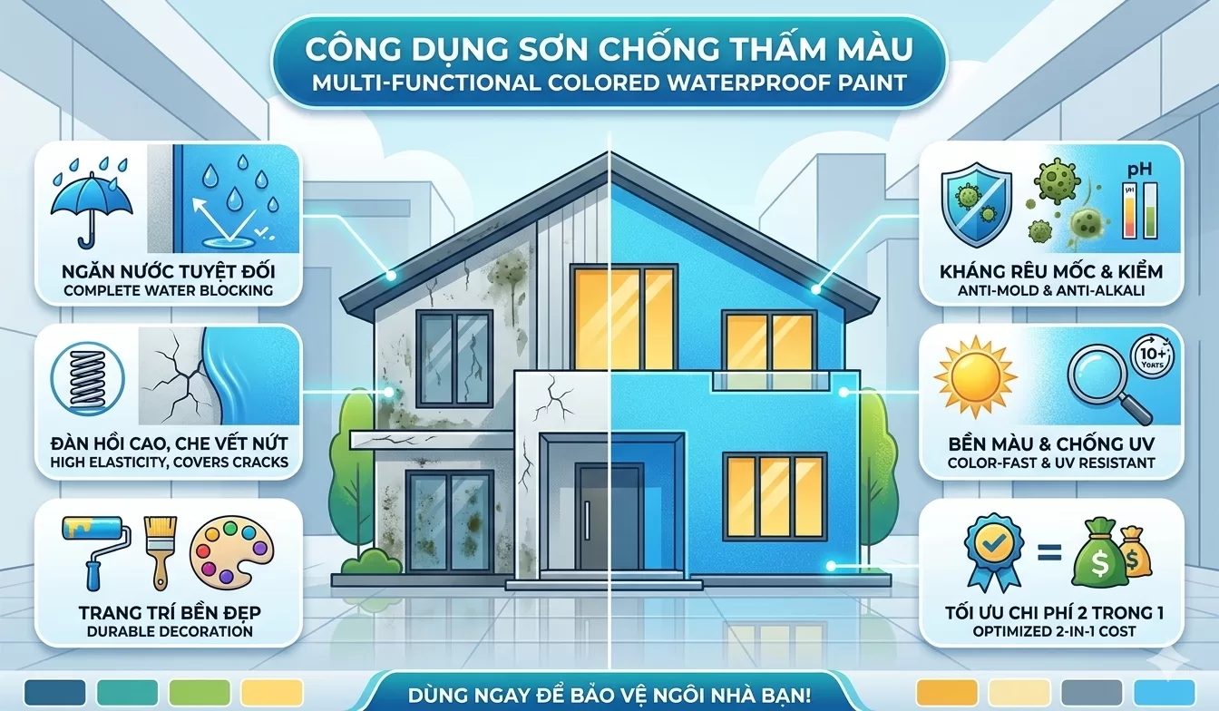 Sơn chống thấm màu - Nanohouse 02