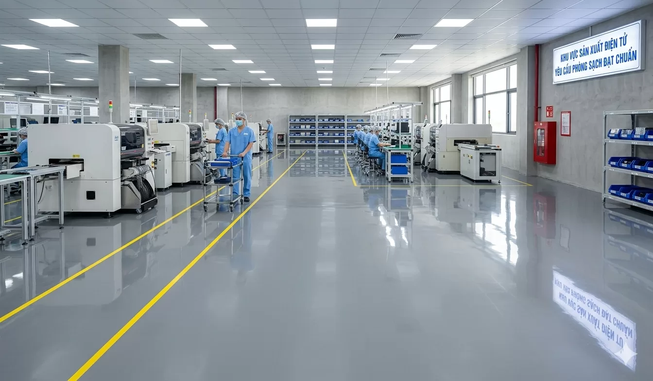 Sơn sàn nhà xưởng công nghiệp 01
