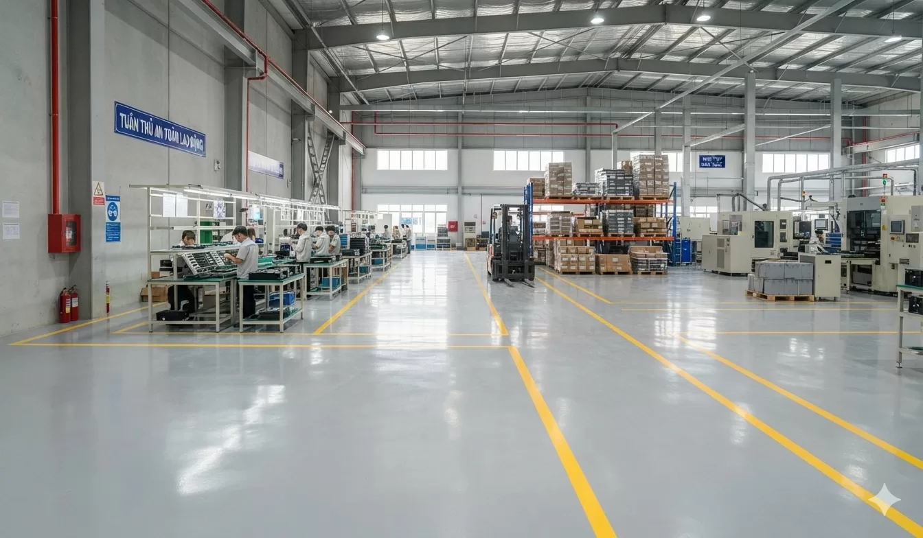 Sơn sàn nhà xưởng công nghiệp 03